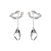 Borla de cristal vintage sin clip para oreja perforada