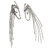 Pendientes de botón irregulares con forma de nube Pendientes de aguja de plata Pendientes