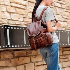 Retro Umhängetasche weibliche neue weibliche Tasche Mode-Trend Haken Damen Rucksack Student Tasche