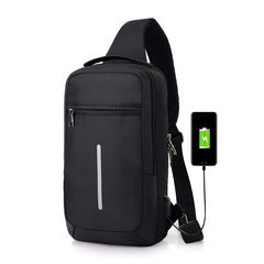Bolso de pecho antirrobo con carga USB para llevar contigo