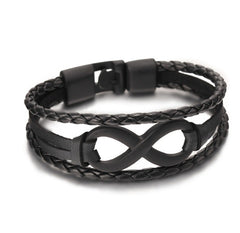 Glücksbringer Zahl 8 Lederarmband Armband