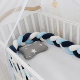 Baby Stoßfänger Bett Geflecht Knoten Kissen Kissen Stoßstange für Infant cuna Bebe lit Krippe Protector Nestchen Room Decor