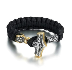 Pulsera Mjolnir de paracord elaborada por Asgard