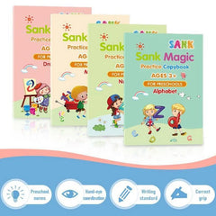 Sank Magic Practice Copybook, kein Löschen, Kinderposter in englischer Sprache, gerilltes Poster