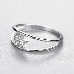 Sterling Silber Ring Weibliche Koreanische Nische Design Doppel Index Finger Ring