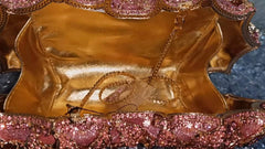 XIYUAN Rosa Blühende Rose Frau Kristall Hochzeit Braut Clutches Geldbörsen Formelle Abendessen Bankett Diamant Handtaschen Party Abendtaschen