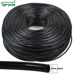 SPRYCLE 5M-140M Garten 3/5mm PVC-Schlauch Mikro-Tropfbewässerungssystem mit 2-Wege-Anschluss 1/8 Zoll Schlauch Rohr Pfeiltropfer Gewächshaus