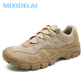 Zapatillas de deporte transpirables para exteriores de piel de gamuza de vaca para hombre, zapatos para adultos, antideslizantes, informales, tácticos, de otoño, con parches