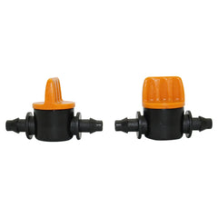 Mini-Ventil mit 4/7-mm-Schlauch, Gartenbewässerung, Widerhaken, Wasserdurchflussregelventil, Landwirtschaftswerkzeuge, Tropfbewässerungsarmaturen, 10 Stück