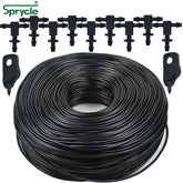 SPRYCLE 5M-140M Garten 3/5mm PVC-Schlauch Mikro-Tropfbewässerungssystem mit 2-Wege-Anschluss 1/8 Zoll Schlauch Rohr Pfeiltropfer Gewächshaus