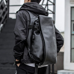Lederrucksack für Herren, wasserdichter Laptop-Rucksack, Business-Rucksack mit großer Kapazität und USB-Aufladung, Reise-Sport-Tagesrucksack für Männer