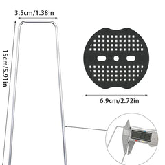 40 Teile/paket Garten Peg Silber Metall U-Form Garten Grundnahrungsmittel Garten Boden Nagel Film Feste Heringe Gartenarbeit Befestigung Werkzeuge Film Peg