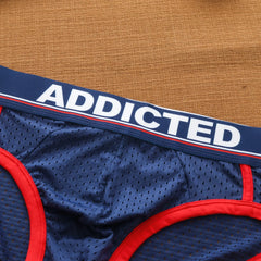 Calzoncillos de cintura baja para hombre, transpirables, de malla de hielo, cómodos y a la moda, con agujeros, para hombre