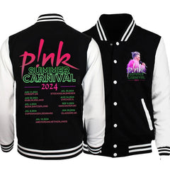 P!nk Pink Summer Carnival Merch P Nk Summer Carnival 2024 Baseball Uniform Jacket Hoodie Sweatshirts