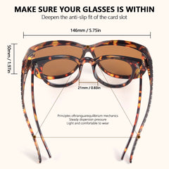 CRIXALIS Fit Over Cover Prescription Glasses Multifunction Sunglasses Women Oversized Driving Goggles Sun Glasses UV Protection