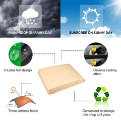 5x3M/4x3M Wasserdicht Großes Sonnenschutzdach Sonnenschirmschutz Outdoor-Überdachung Gartenterrasse Pool Sonnensegel Markise Camping Schattennetz