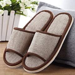 Home Slippers Women'S And Men'S Shoes Couples Plain Home Linen Slippers Indoor Flat Shoes Sandals Guest Slippers Women Shoes
