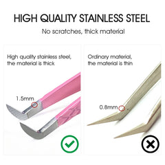 NATUHANA New Type Eyelash Extension Tweezers  For Lash Artists We can to print your logo