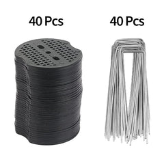 40 Teile/paket Garten Peg Silber Metall U-Form Garten Grundnahrungsmittel Garten Boden Nagel Film Feste Heringe Gartenarbeit Befestigung Werkzeuge Film Peg