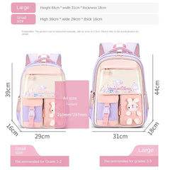 New Children Shoulder Bag Primary School Students Schoolbag Cartoon Lightweight Girls Junior High School Students Kids Backpacks