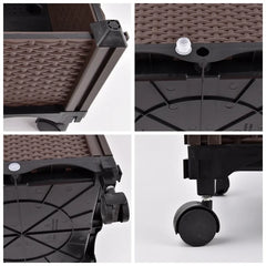 Gartenbeet Balkon Große Gemüsepflanzbox Zusammengebaut Wiederverwendbarer Quadratischer Blumentopf Home Courtyard Pflanzgefäße Ausrüstung