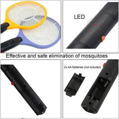 Elektrischer Fliegen-Insekten-Zapper, Hand-Insekten-Fliegenklatsche, Schläger, tragbarer Mückenvernichter, Schädlingsbekämpfung für Schlafzimmerinsekten