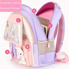 New Children Shoulder Bag Primary School Students Schoolbag Cartoon Lightweight Girls Junior High School Students Kids Backpacks
