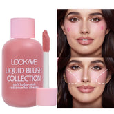 Mini Peach Pink Liquid Blush Wasserdichtes, natürliches Wangen-Rouge-Make-up, aufhellender Highlighter, professionelle koreanische Make-up-Kosmetik