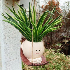 Niedlicher Pflanztopf mit Schaukelgesicht, Pflanzgefäß, Pflanzenhänger, Korb, kreativer Blumentopf, Behälter zum Aufhängen, Gartenbedarf, Heimdekoration