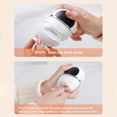Electric Nail Clipper Safety Automatic Fingernail Clipper Portable Nail Trimmer for Kids Adults Elderly
