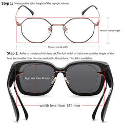 Fit Over Cover Myopia Glasses Polarized Sunglasses For Women Oversize Cover Prescription Men Sun Glasses Myopia Driving eyewear