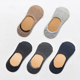 10 Pieces = 5 Pairs Women Invisible Boat Socks Spring Summer Solid Color Fashion Wild Shallow Mouth Felmen Slipper Cotton Sock
