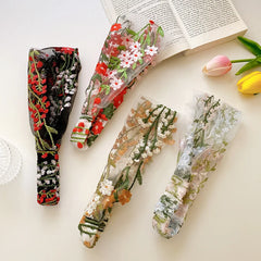 Elegantes Spitzen-Stirnband für Damen, modische Stickerei, elastisches Band, Haarreifen, rutschfestes Haarband, Braut-Kopfbedeckung, Haar-Accessoires