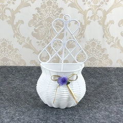 Hängen Blume Korb Garten Party Handgemachte DIY Vase Kleinigkeiten Organizer Wand Künstliche Rattan Wohnkultur Töpfe