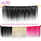 Paquetes de cabello peruano de moda Berrys, paquetes de tejido de cabello humano liso, extensiones de cabello Remy de 10 a 36 pulgadas, 1/3/4 piezas para mujeres negras