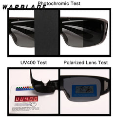 WarBLade Men Women Photochromic Polarized Sunglasses Side Shield Flip Up Driving Sun Glasses Night Vision Goggles Eyewear UV400