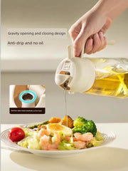 Glass Spray Oil Bottle Jar Spray Dual-Use Air Fryer Kitchen For Home Spray Oil Dispenser Oil Tank Seasoning Edible