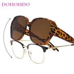 2025 TR90 Polarized Sunglasses Clip Men Women Myopia Set Sun Glasses UV400 Ultralight Outdoor Driving Fishing One Mirror Shade