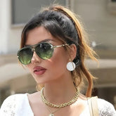 Nuevas gafas de sol de colores de moda para hombres y mujeres, gafas de aviador Uv400