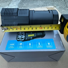 LED Flashlight Camping Ultra Bright Torch Flightlight USB Rechargeable High Power Led Flashlights Quad-core Powerful Flashlight