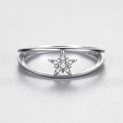 Sterling Silber Ring Weibliche Koreanische Nische Design Doppel Index Finger Ring