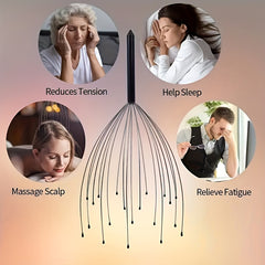 20-Finger Hand-Held Head Massager & Scalp Scratcher For Deep Relaxation And Tingling Sensation