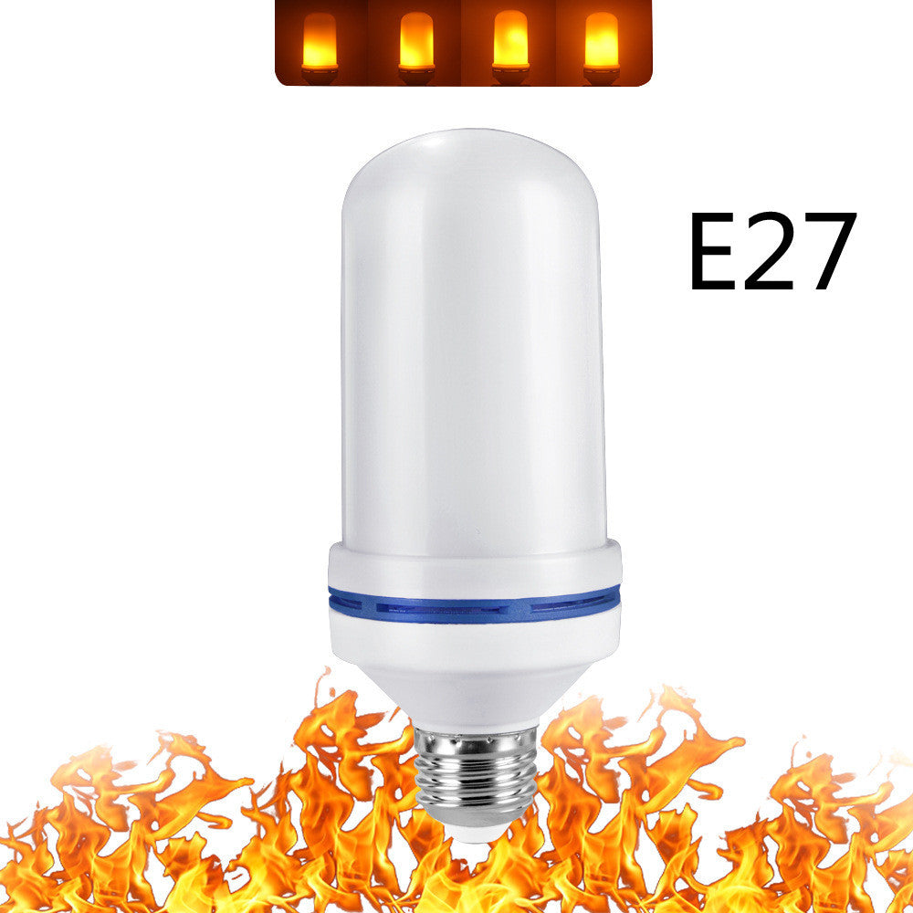 Simulation flame bulb LED flame light beating flame three gear  E27 universal screw tone atmosphere light bar