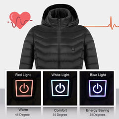 Neu Beheizte Jacke Mantel USB Elektrische Jacke Baumwolle Mantel Heizung Thermische Kleidung Heizung Weste