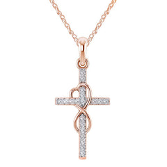 Legierungsanhänger mit Diamant und achtstelligem Kreuz