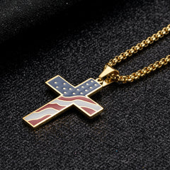 Collar con cruz de bandera