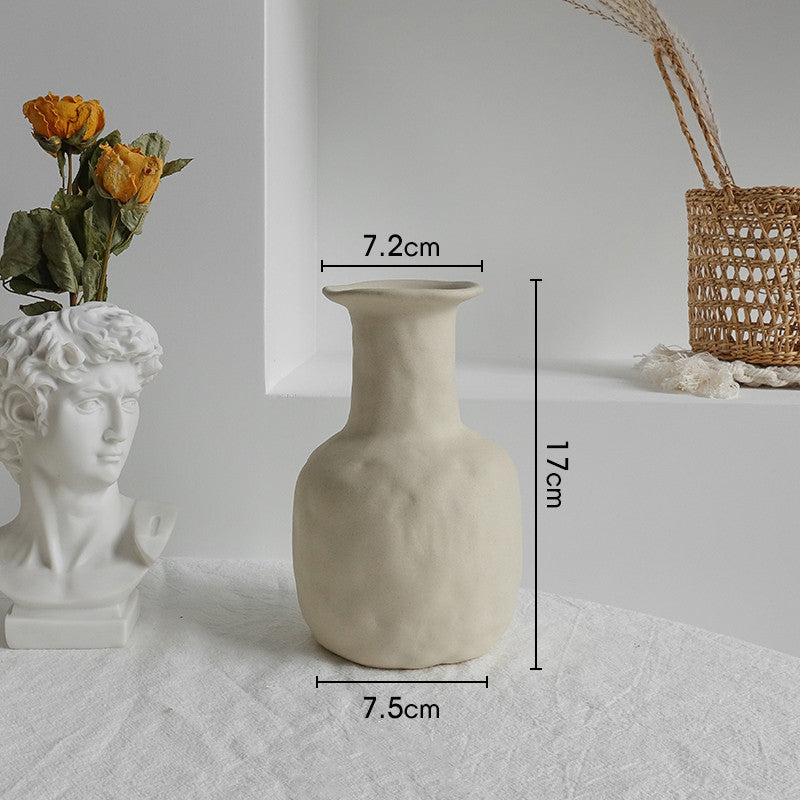 Einfachheit Keramik Vase Trockene Blume Anordnung Hause Dekoration Ornament Wohnzimmer Display Kunst Vasen