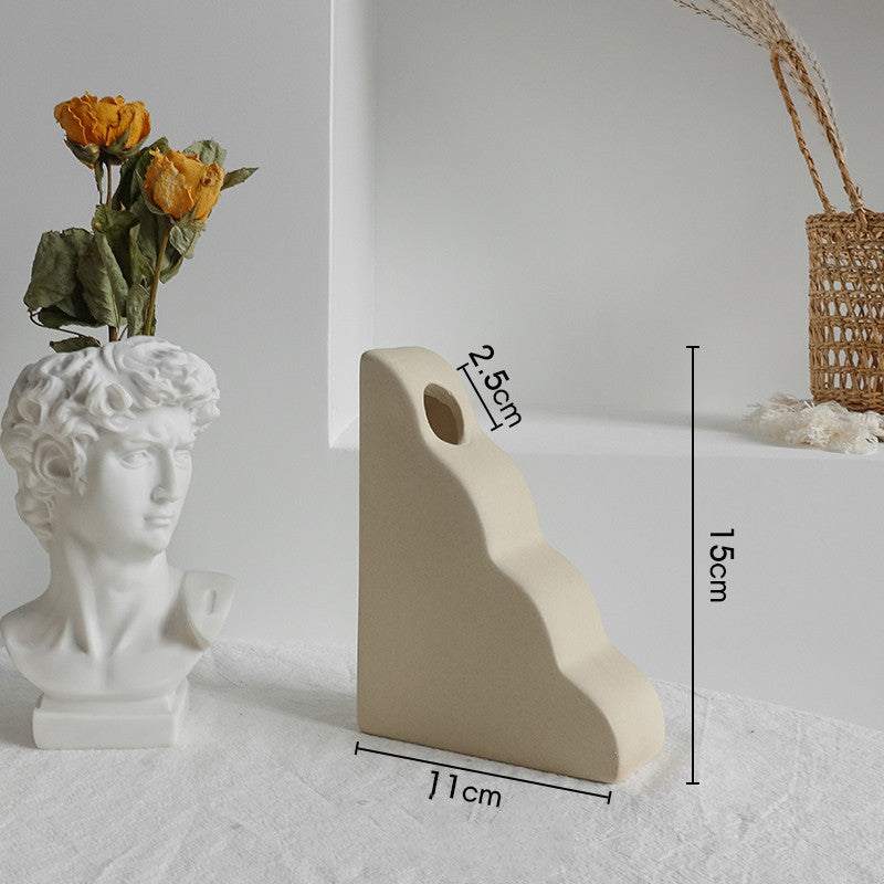 Einfachheit Keramik Vase Trockene Blume Anordnung Hause Dekoration Ornament Wohnzimmer Display Kunst Vasen