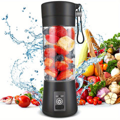 1pc Hattyroom Powerful Portable USB Rechargeable Blender with 6 Blades for Smoothies and Shakes - Ideal for Home, Office, Travel, and Restaurants