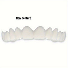 2pcs veneer comfortable fit dentures, white denture top veneer denture accessories for men and women